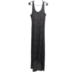 Workshop Republic Clothing Black Chevron Sleeveless Tank Maxi Dress Size L